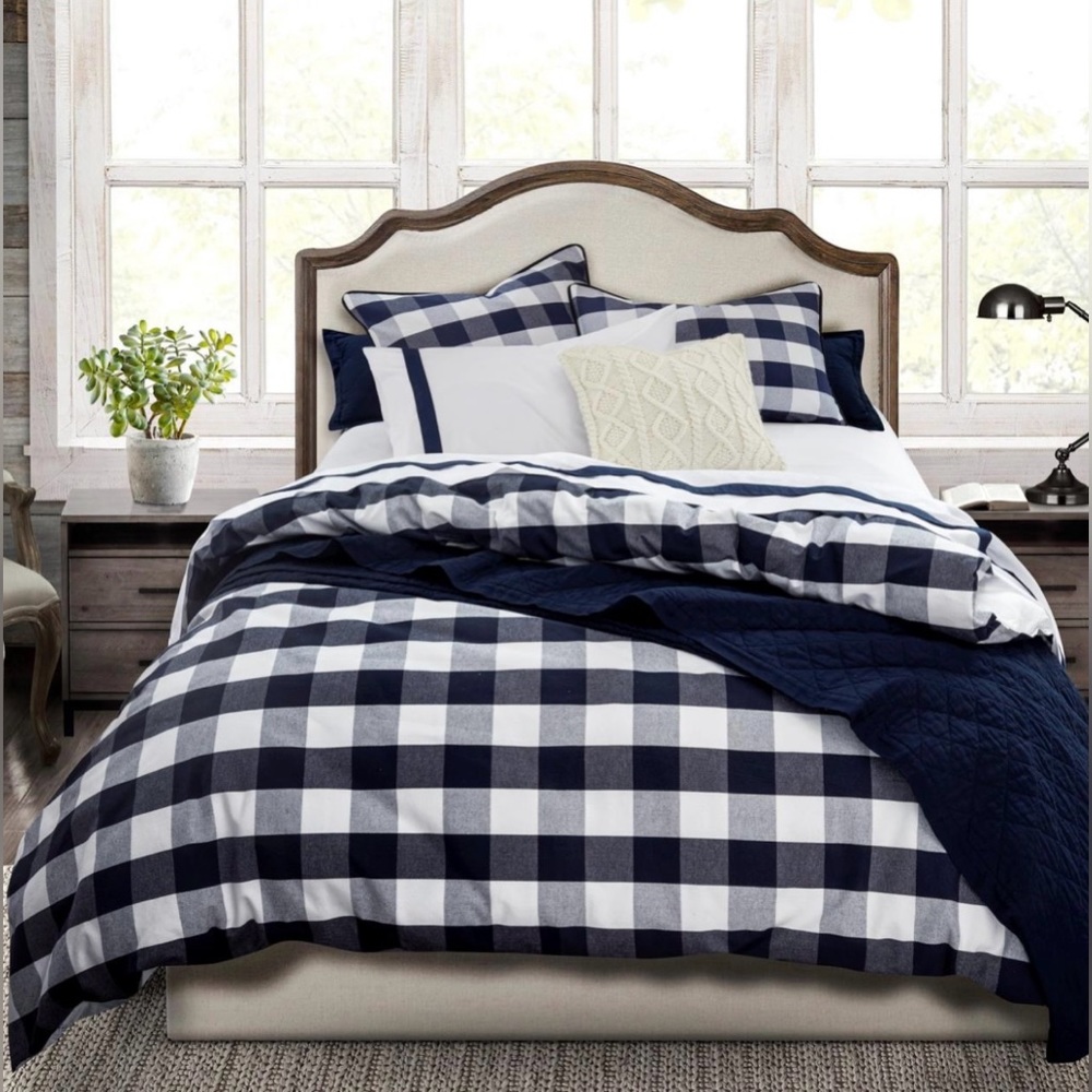 CAMILLE   Duvet Set Navy And White / Super King